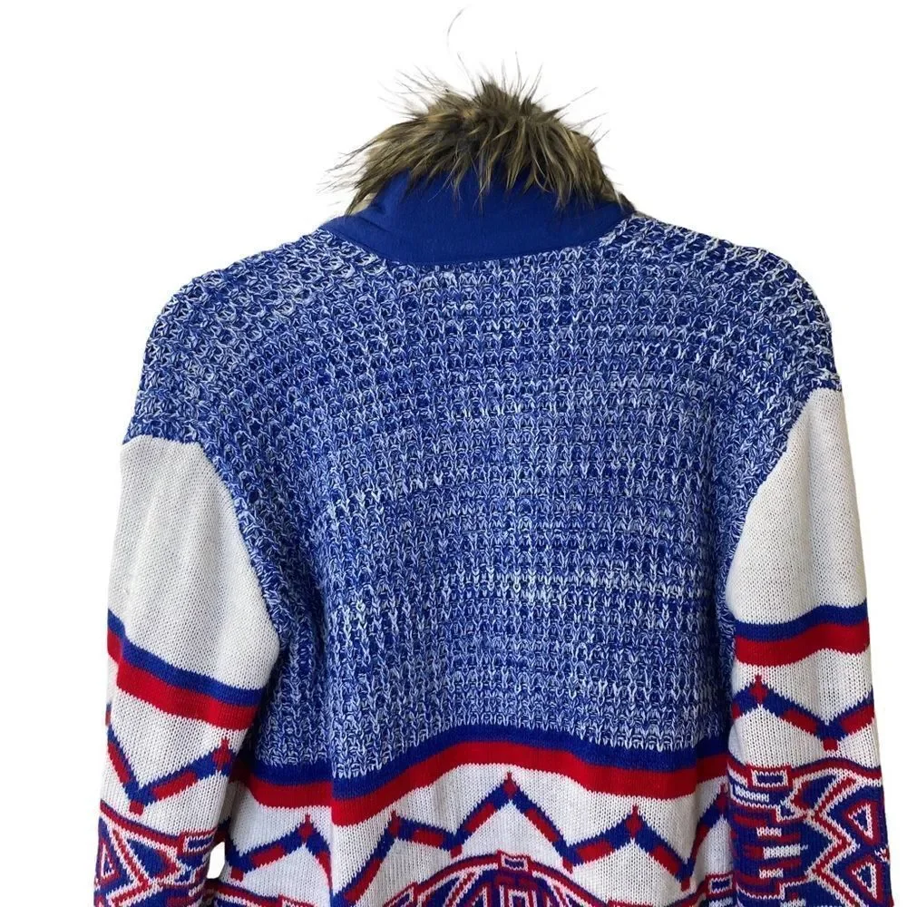 MinkPink Faux Fur Open Sweater Cardigan Sz S - Picture 6 of 9